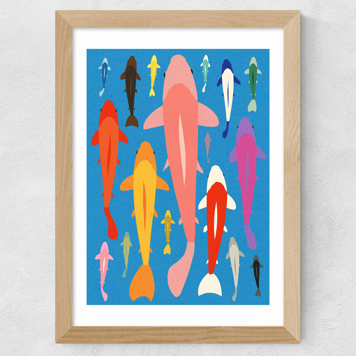 Koi Gang Wide Oak Frame