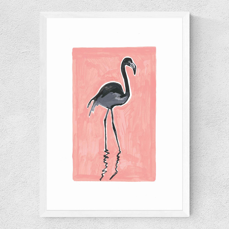 White Flamingo Medium White Frame White Flamingo Medium White Frame