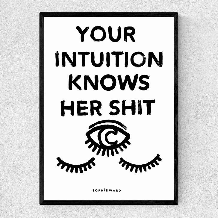 Your Intuition (Black) Narrow Black Frame