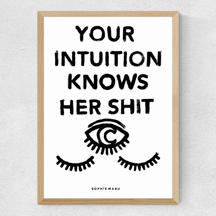 Your Intuition (Oak) Medium Oak Frame