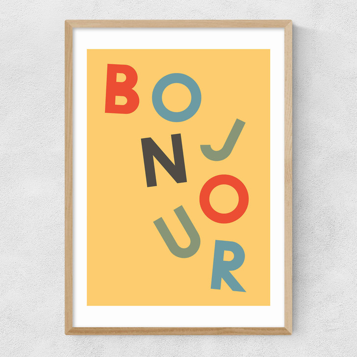 Bonjour Narrow Oak Frame Bonjour Narrow Oak Frame