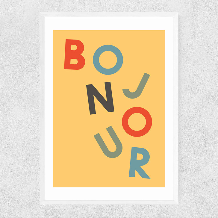 Bonjour Narrow White Frame Bonjour Narrow White Frame