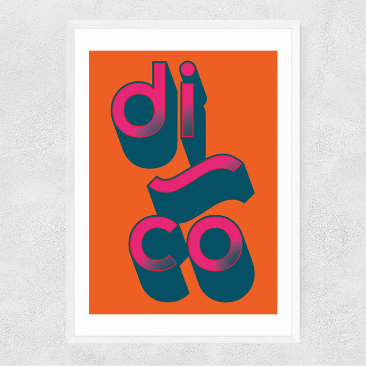 Disco by Limbo and ginger Narrow White Frame