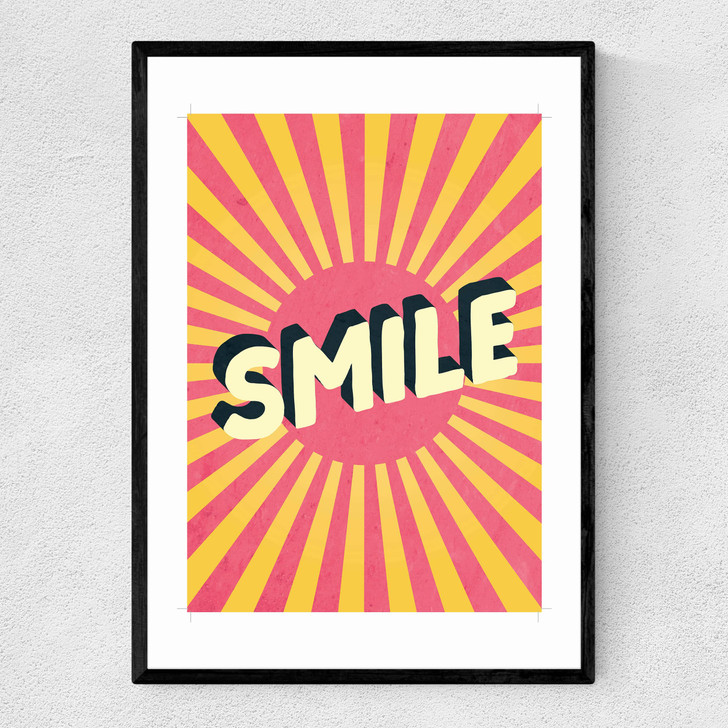 Smile by Scribbler Narrow Black Frame Smile by Scribbler Narrow Black Frame