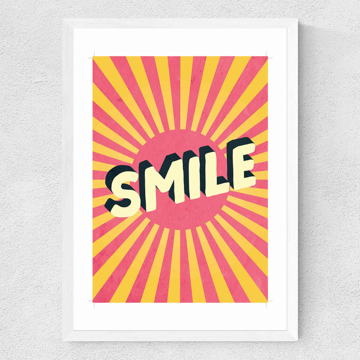 Smile by Scribbler Medium White Frame Smile by Scribbler Medium White Frame