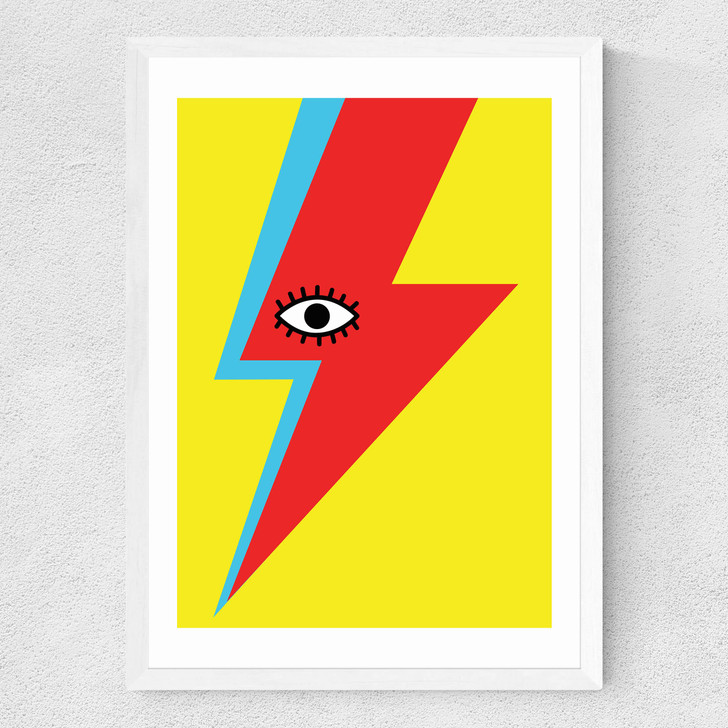 Bowie by Scribbler Medium White Frame Bowie by Scribbler Medium White Frame