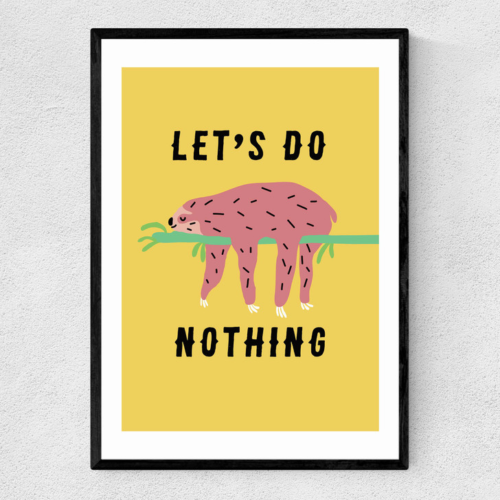 Let's Do Nothing Narrow Black Frame Let's Do Nothing Narrow Black Frame