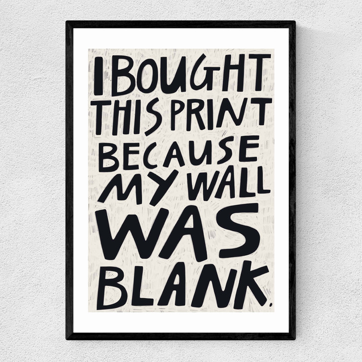 Blank Wall Narrow Black Frame