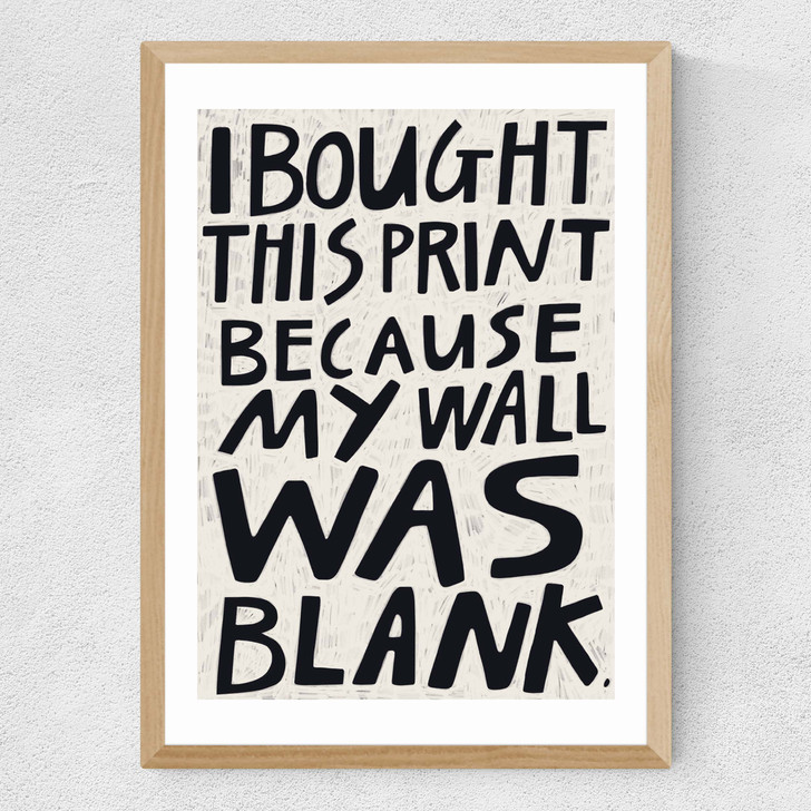 Blank Wall Medium Oak Frame