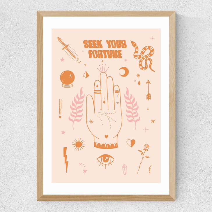 Fortune Seek Fortune Medium Oak Frame