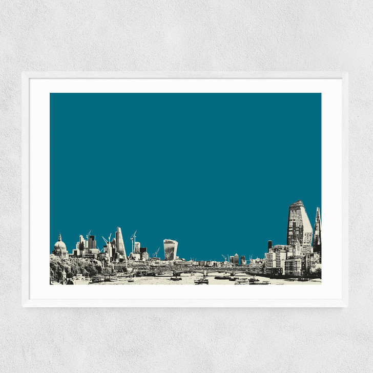 North & South Narrow White Frame