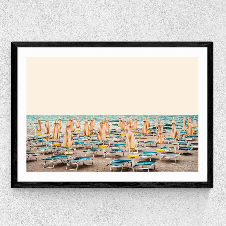 Yellow Umbrella - French Riviera Medium Black Frame