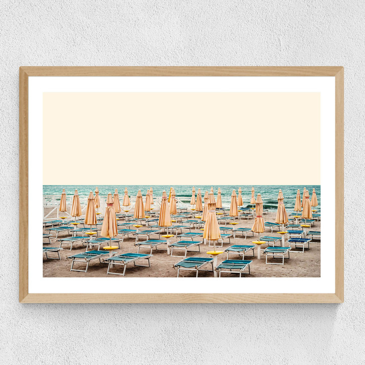 Yellow Umbrella - French Riviera Medium Oak Frame