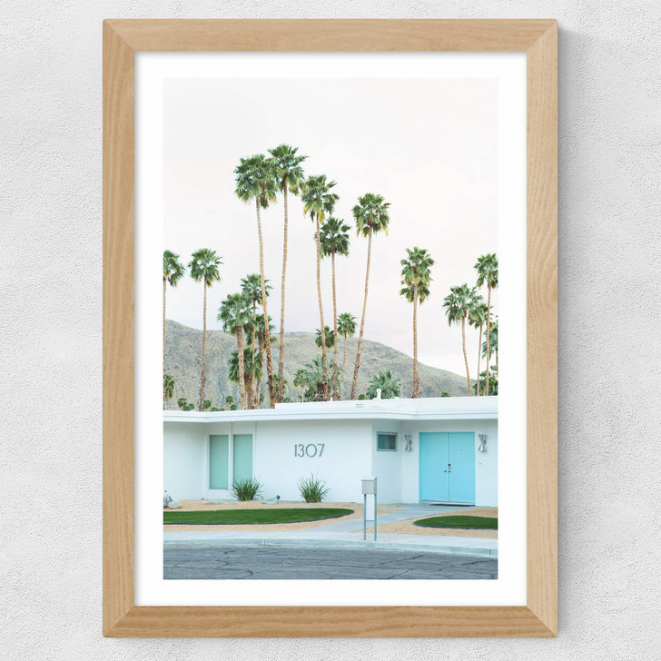 Palm Springs by Oh Fine! Art Wide Oak Frame