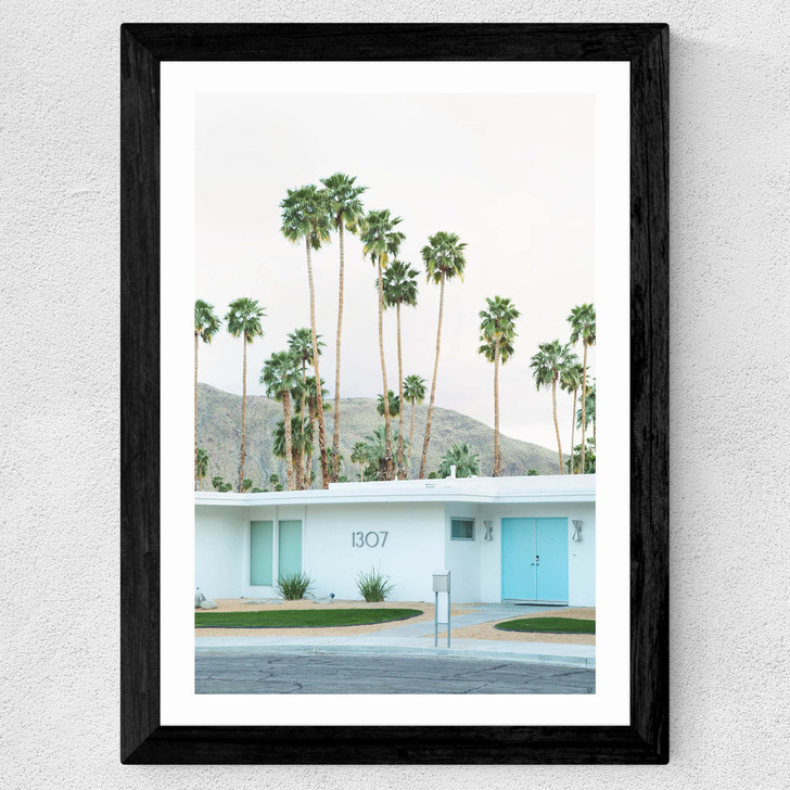 Palm Springs by Oh Fine! Art Wide Black Frame