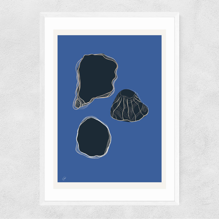 Shell Study Narrow White Frame