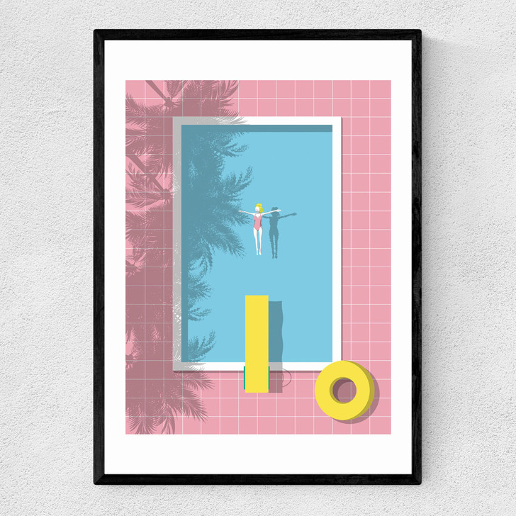 Pink Pool Narrow Black Frame Pink Pool Narrow Black Frame