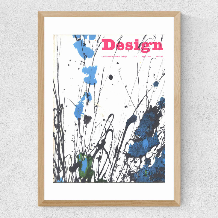 1960's cover, Ink sketch Oak blue green Medium Oak Frame 1960's cover, Ink sketch Oak blue green Medium Oak Frame