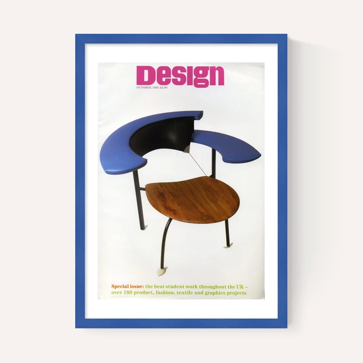 1985 RCA student designed chair blue