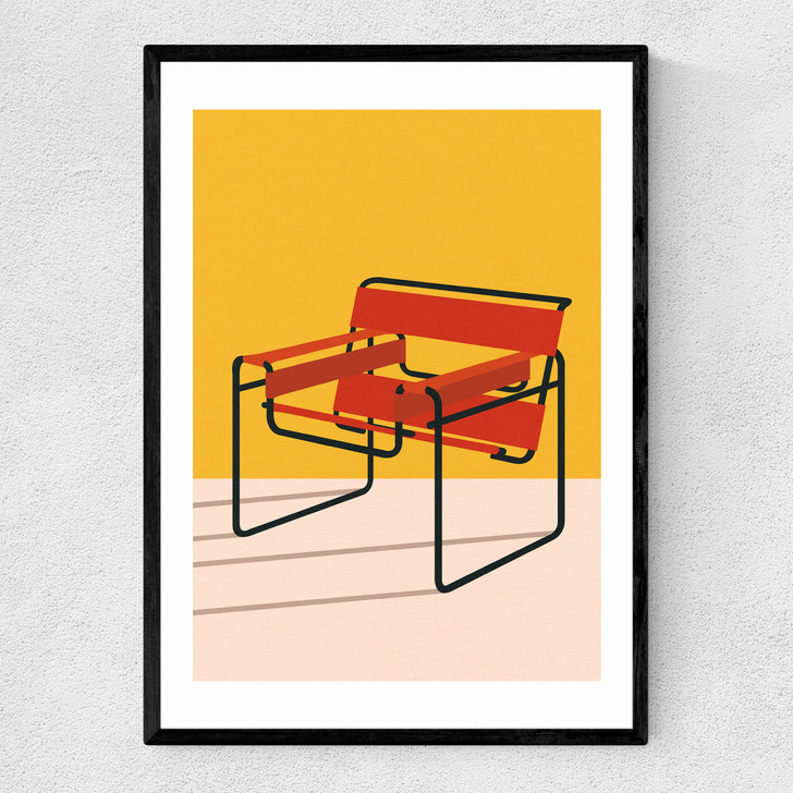 Wassily Chair Marcel Breuer Narrow Black Frame