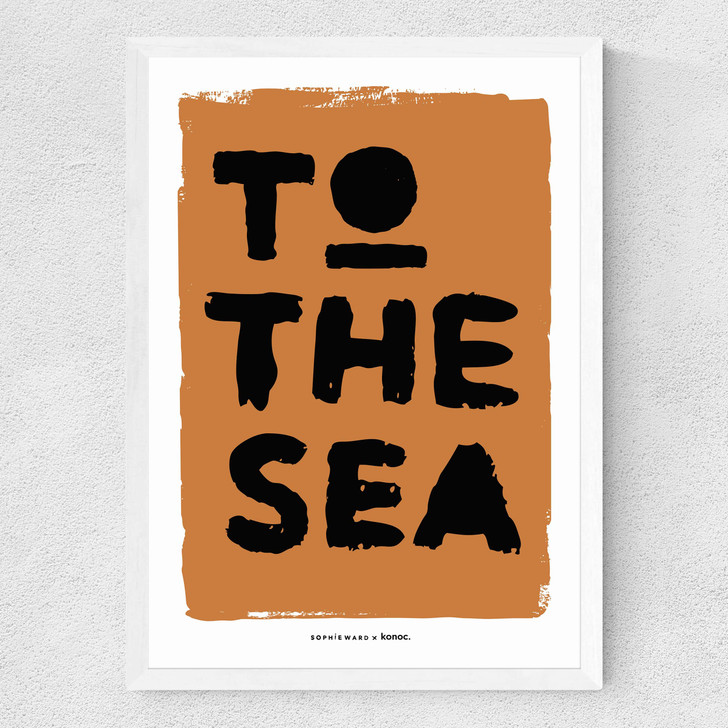 To The Sea Medium White Frame To The Sea Medium White Frame