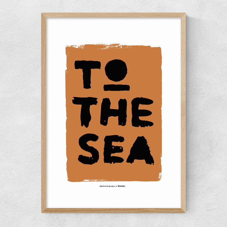 To The Sea Narrow Oak Frame
