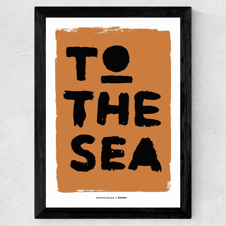 To The Sea Wide Black Frame