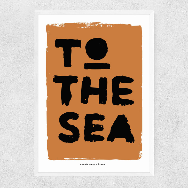 To The Sea Narrow White Frame