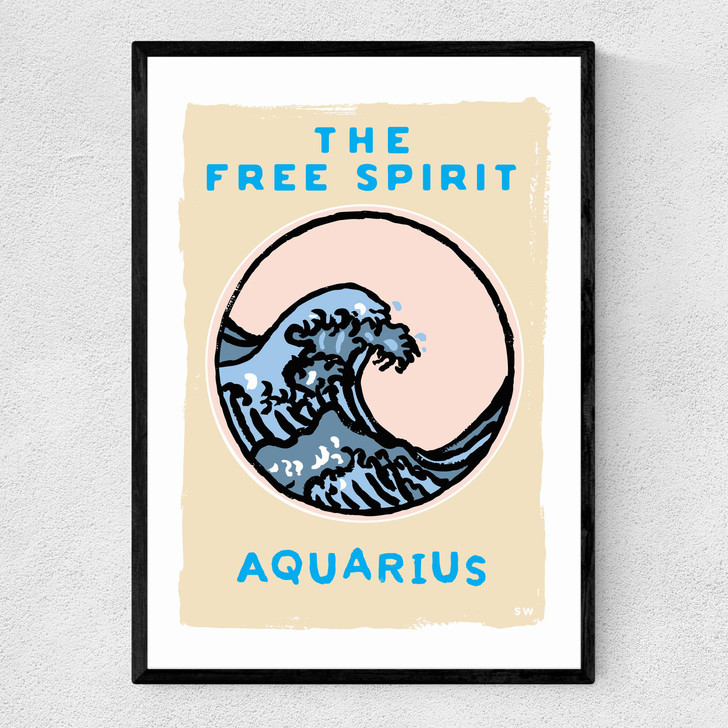 Aquarius - The Free Spirit Narrow Black Frame Aquarius - The Free Spirit Narrow Black Frame