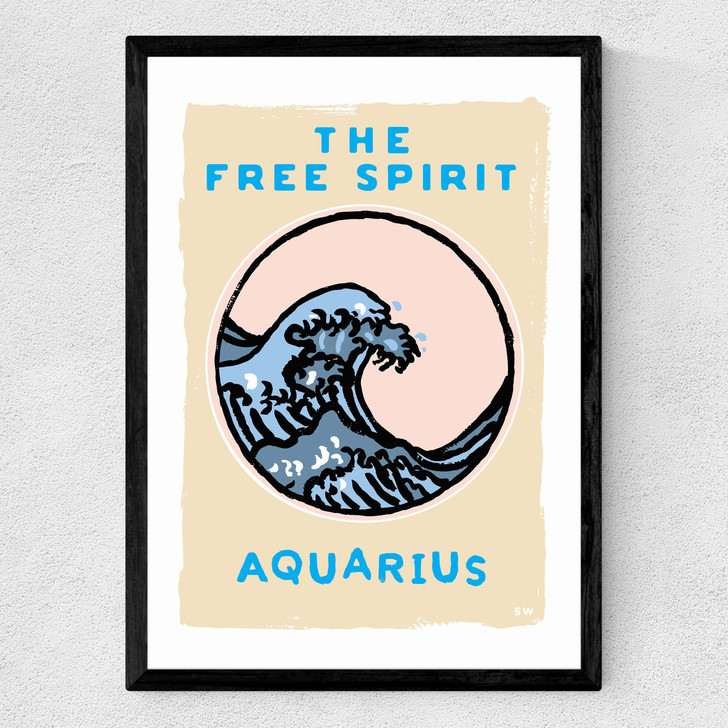 Aquarius - The Free Spirit Medium Black Frame Aquarius - The Free Spirit Medium Black Frame