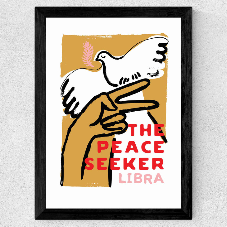 Libra - The Peace Seeker Wide Black Frame Libra - The Peace Seeker Wide Black Frame