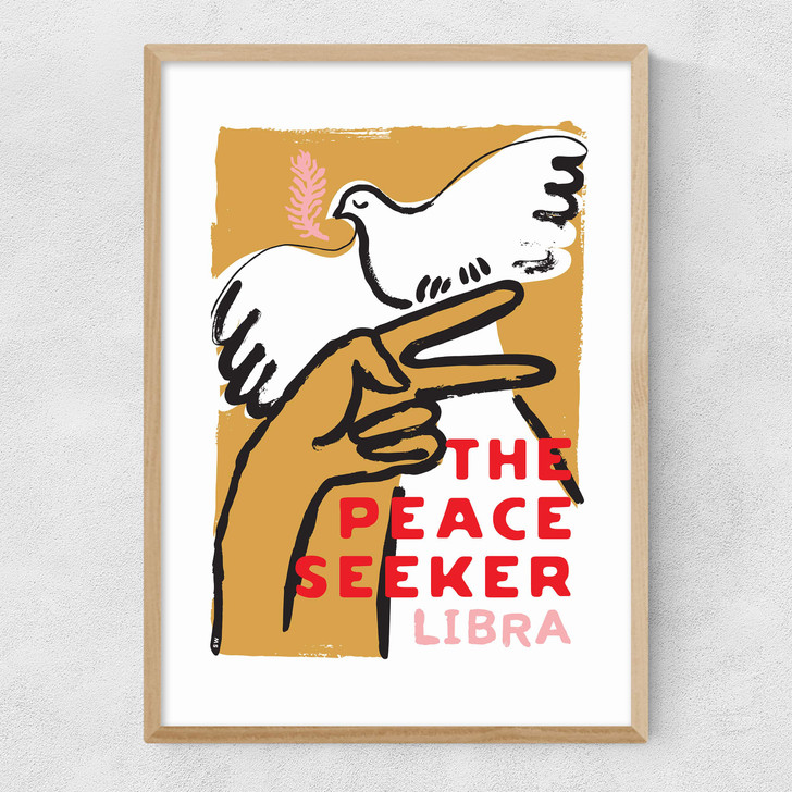 Libra - The Peace Seeker Narrow Oak Frame Libra - The Peace Seeker Narrow Oak Frame
