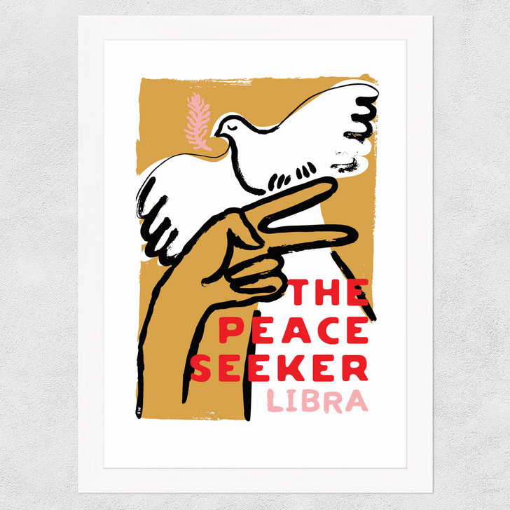 Libra - The Peace Seeker Wide White Frame Libra - The Peace Seeker Wide White Frame