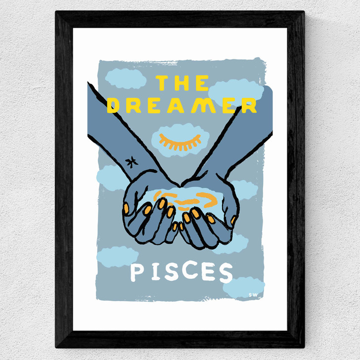 Pisces - The Dreamer Wide Black Frame
