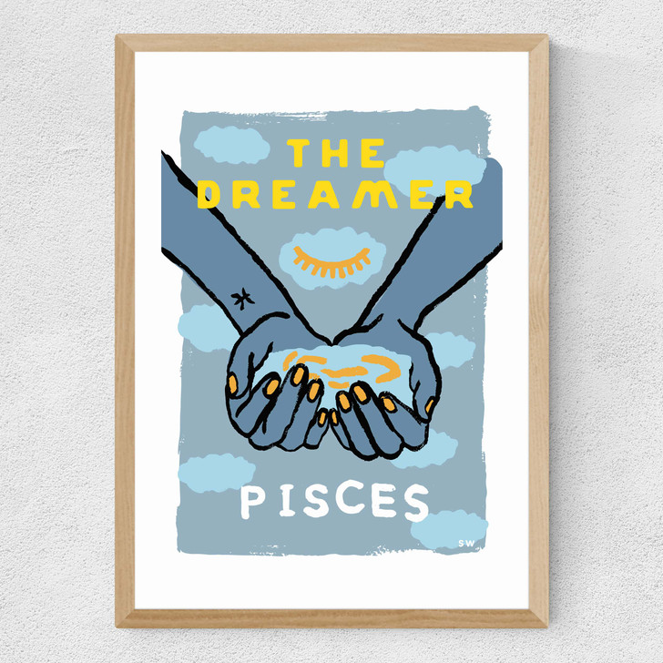 Pisces - The Dreamer Medium Oak Frame