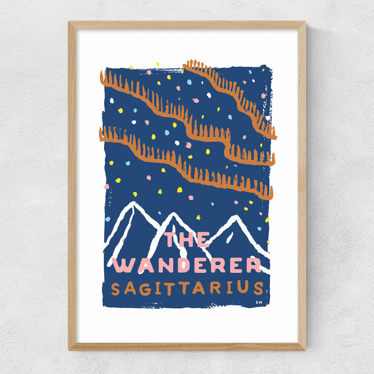 Sagittarius - The Wanderer Narrow Oak Frame Sagittarius - The Wanderer Narrow Oak Frame