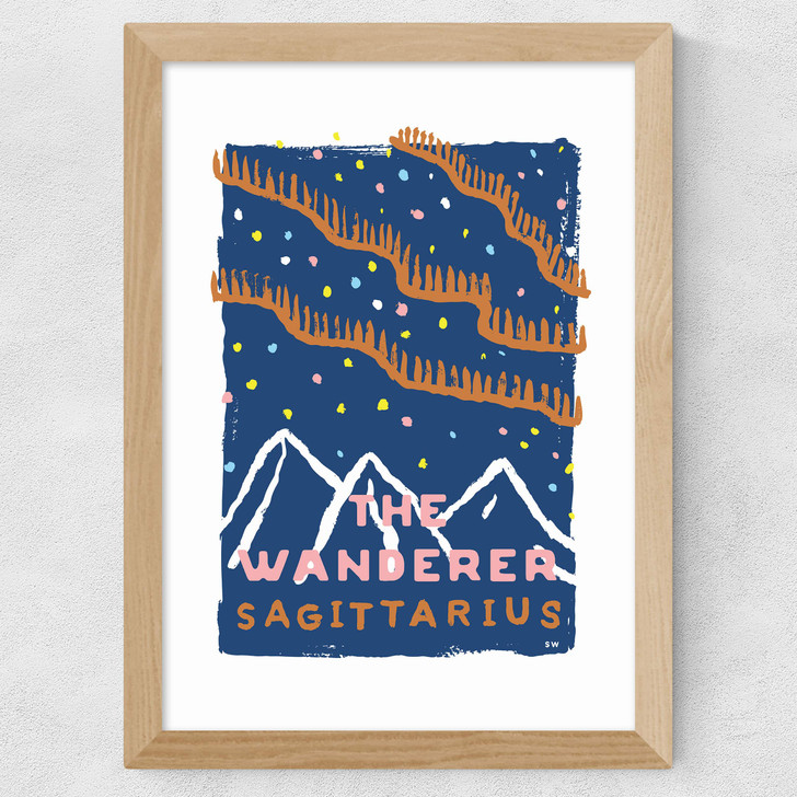 Sagittarius - The Wanderer Wide Oak Frame Sagittarius - The Wanderer Wide Oak Frame