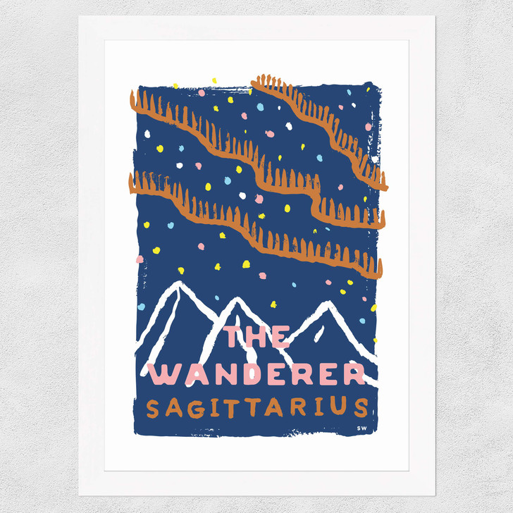 Sagittarius - The Wanderer Wide White Frame Sagittarius - The Wanderer Wide White Frame