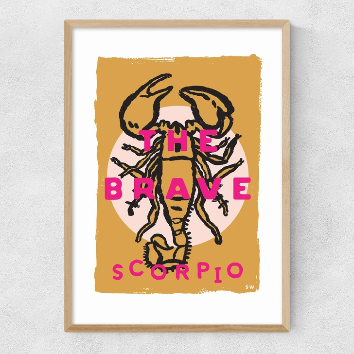Scorpio - The Brave Narrow Oak Frame