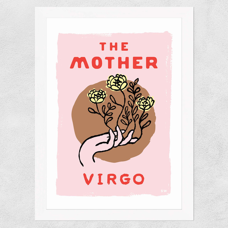 Virgo - The Mother Wide White Frame Virgo - The Mother Wide White Frame