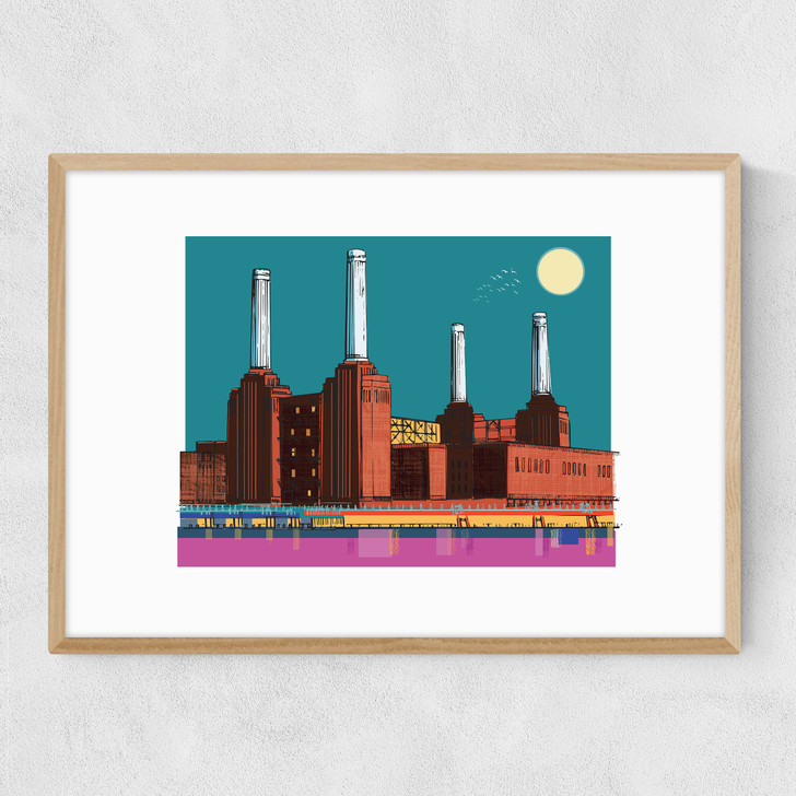 Battersea Power Station by Rocket 68 Narrow Oak Frame Battersea Power Station by Rocket 68 Narrow Oak Frame