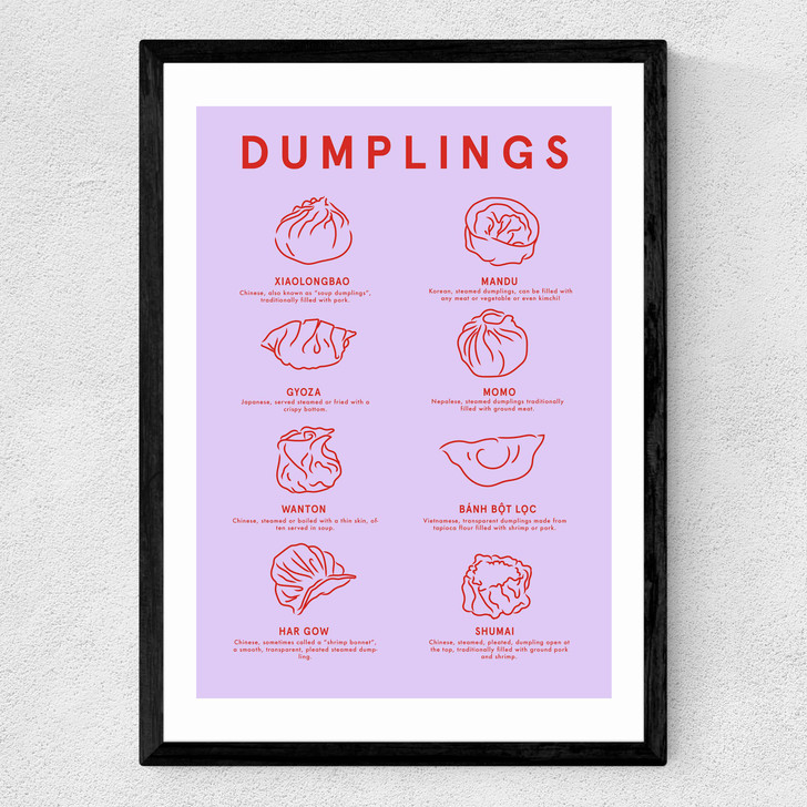 Dumpling Menu (Purple) Medium Black Frame Dumpling Menu (Purple) Medium Black Frame
