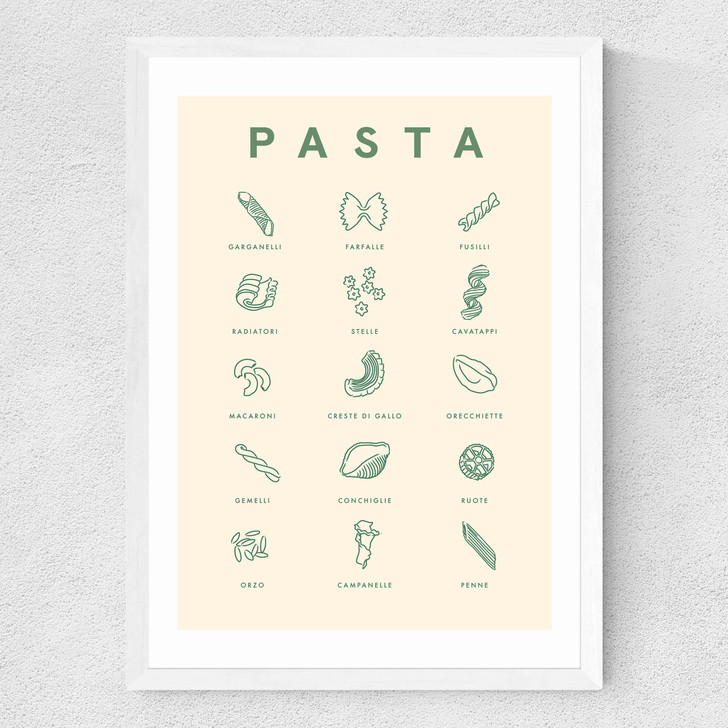 Pasta Guide Medium White Frame