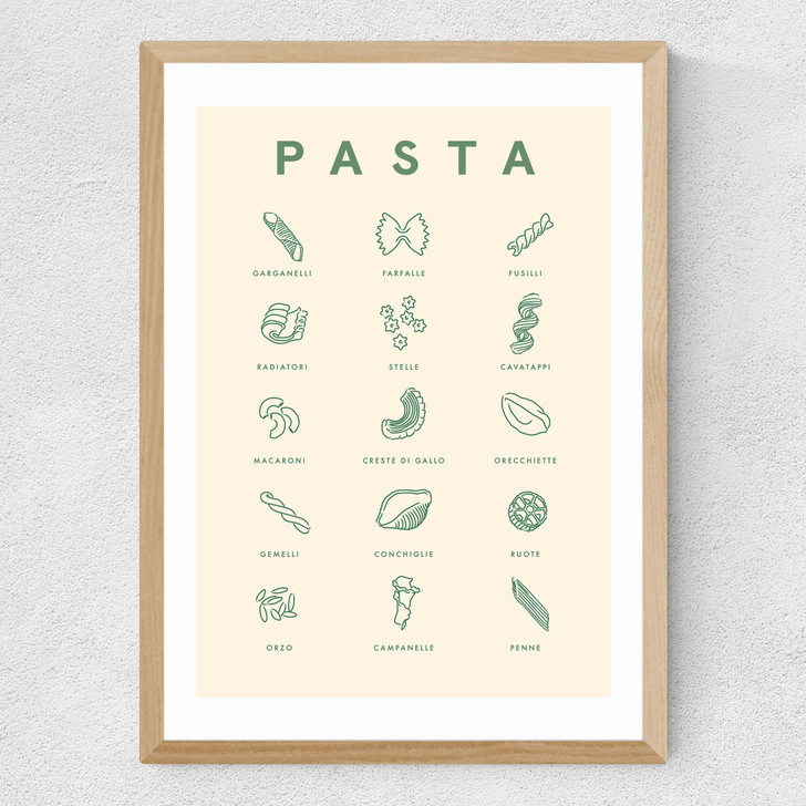 Pasta Guide Medium Oak Frame