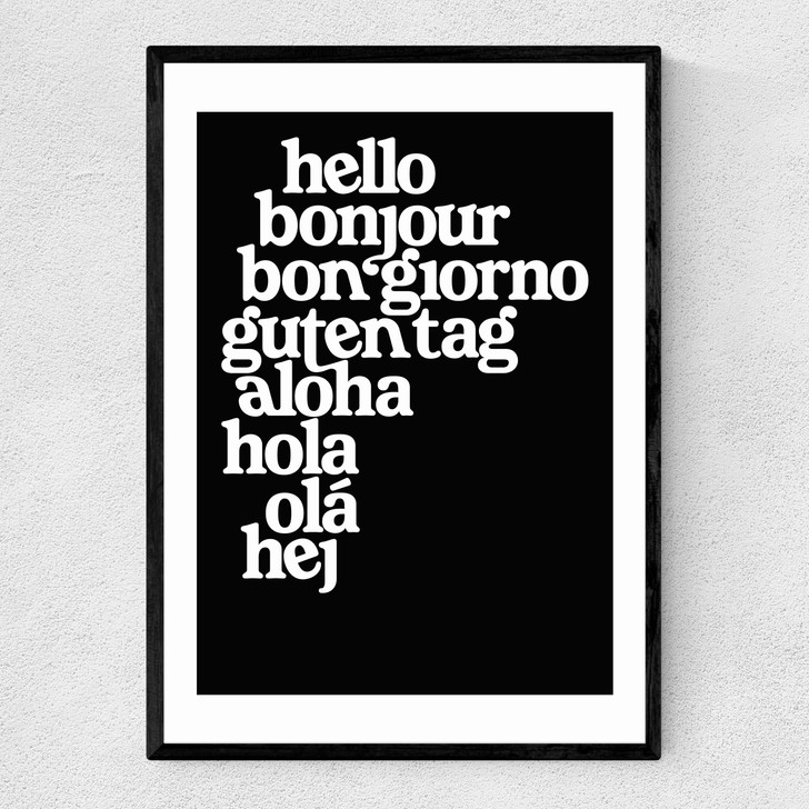 Hello World Narrow Black Frame Hello World Narrow Black Frame