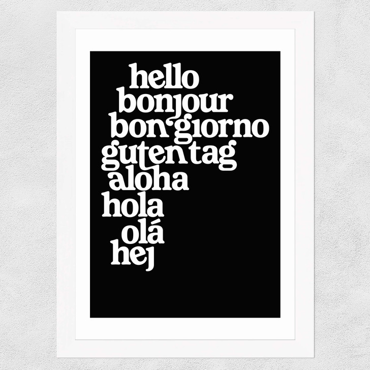 Hello World Wide White Frame Hello World Wide White Frame