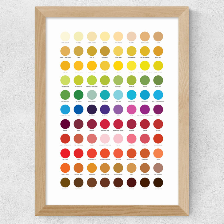 Colour Chart Wide Oak Frame