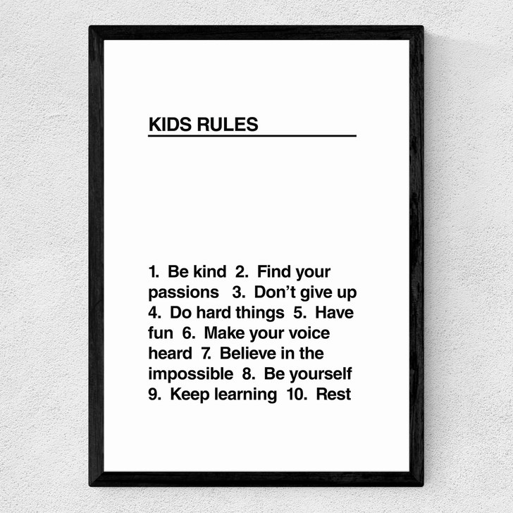 Kids' Rules Medium Black Frame