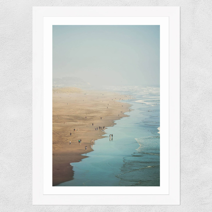 Ocean Beach Wide White Frame