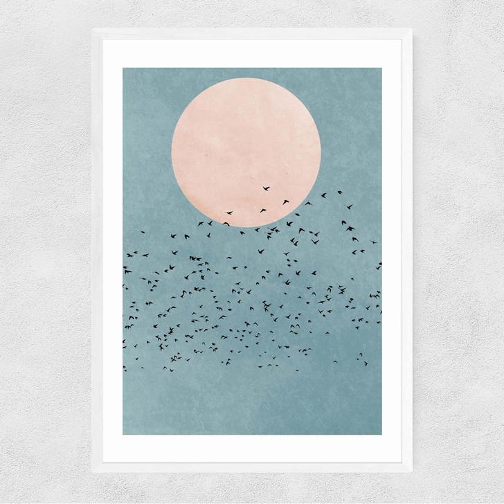 Fly Away Narrow White Frame
